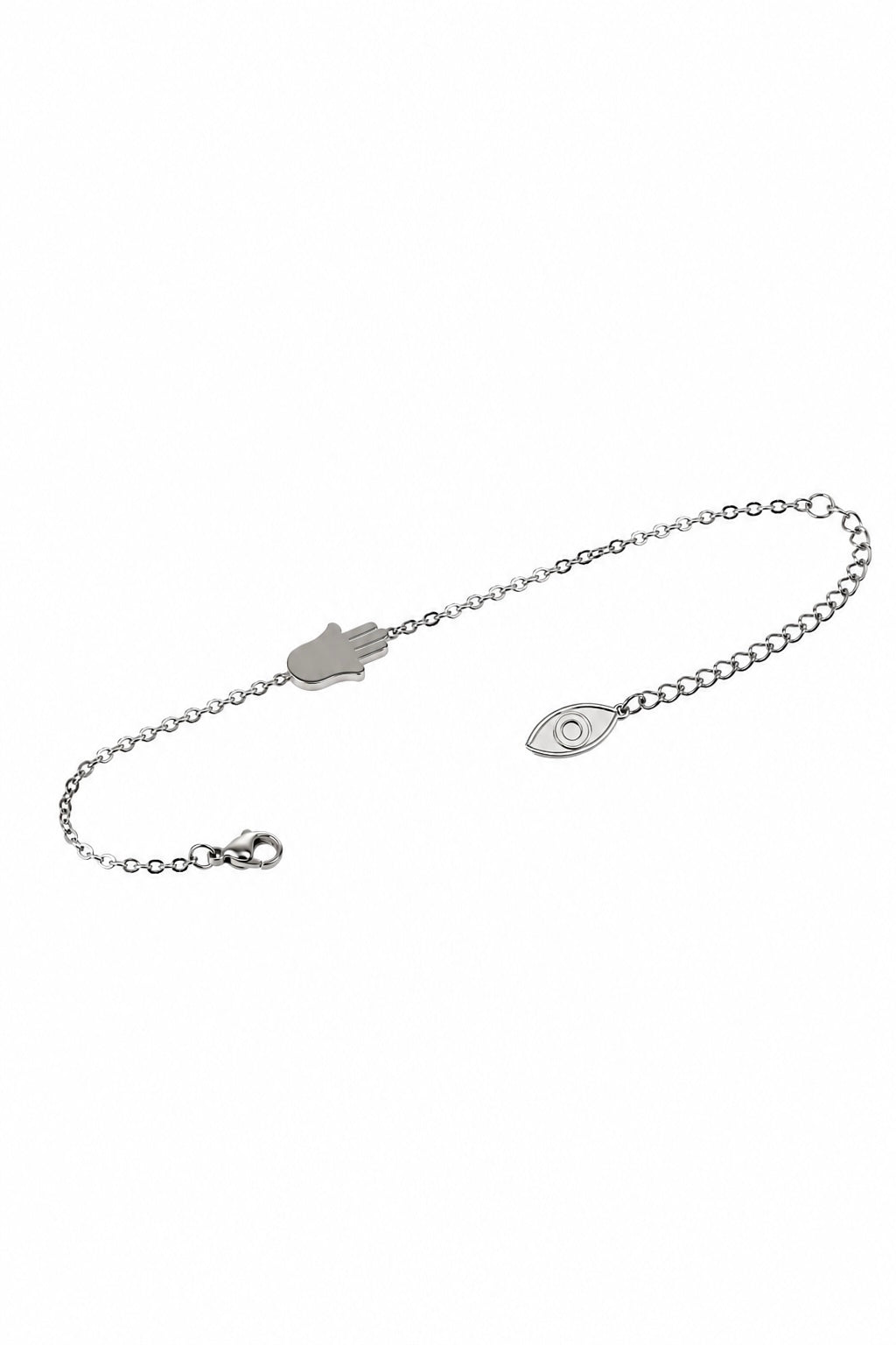 TFU TFU Hamsa Bracelet – White Gold Plated Stainless Steel