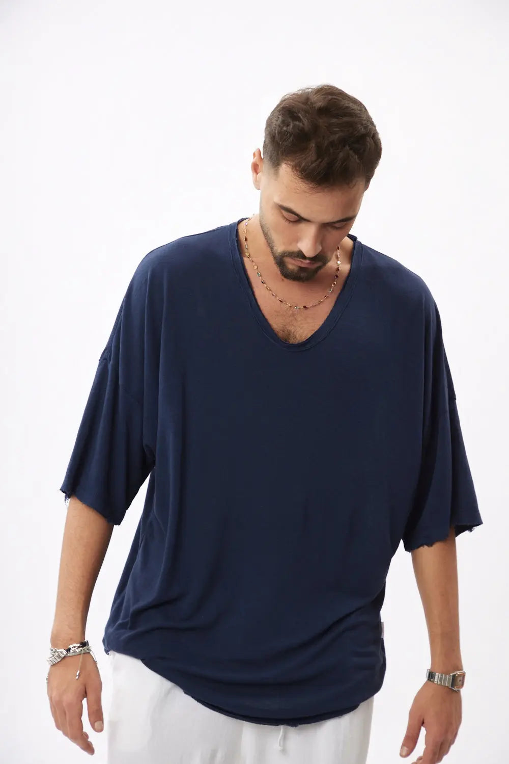 Dor Oversized Shirt - Navy Blue TFU-TFU shop