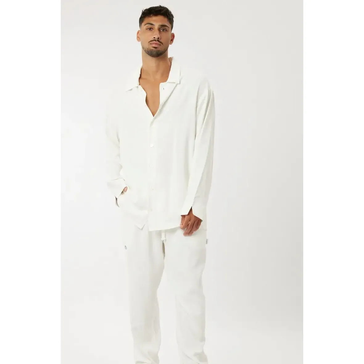 LUX Loose Button-Up - Cream TFU-TFU shop