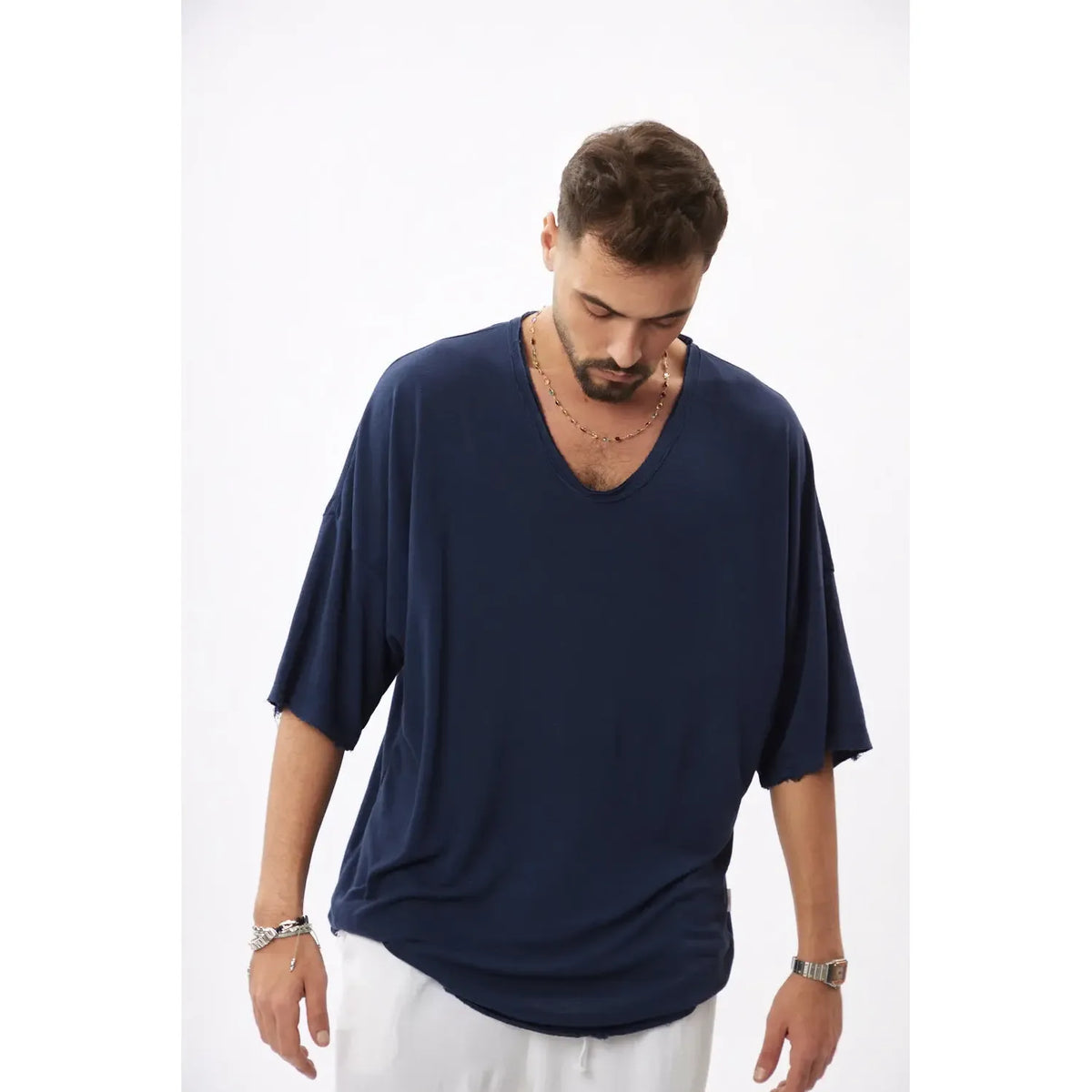 Dor Oversized Shirt - Navy Blue TFU-TFU shop