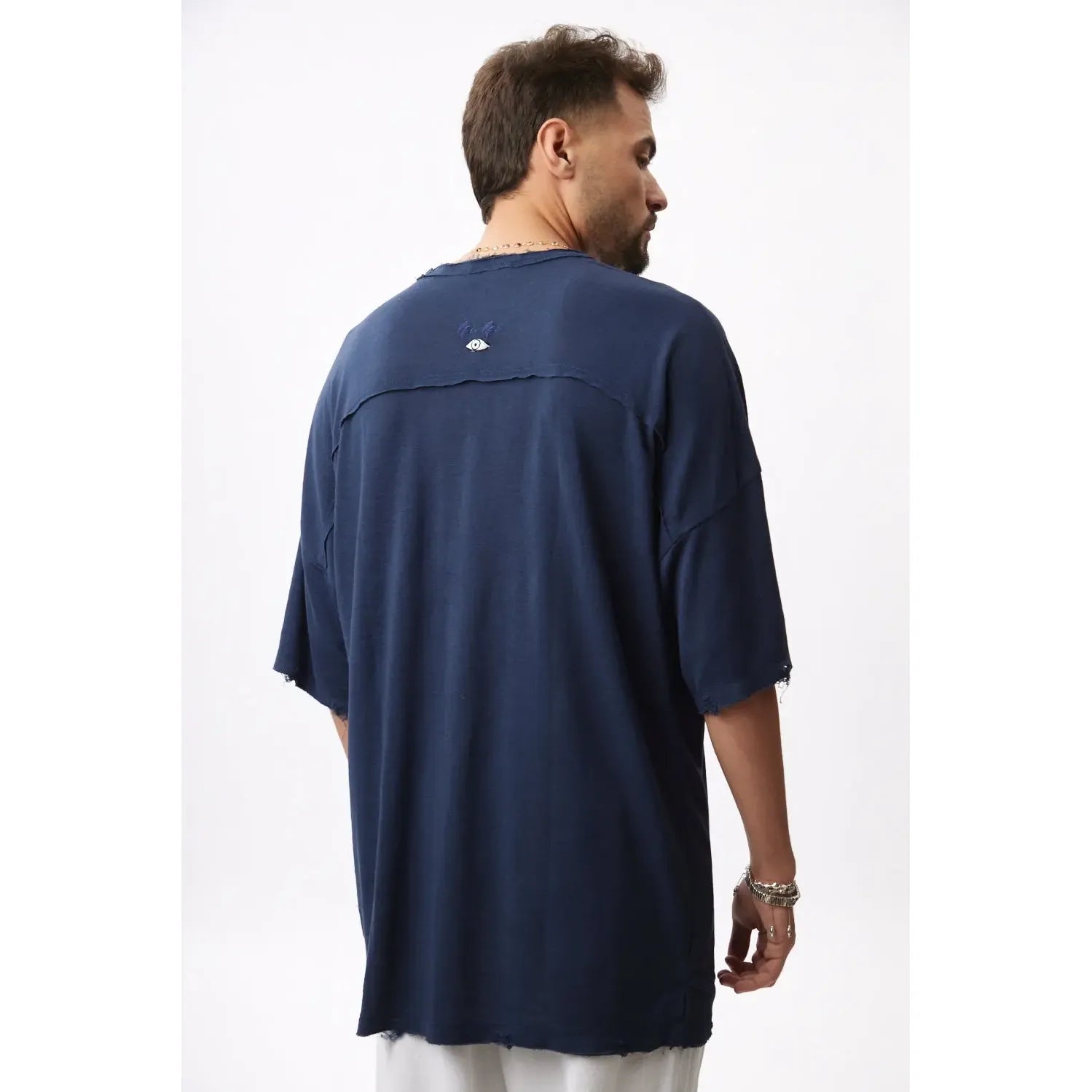 Dor Oversized Shirt - Navy Blue TFU-TFU shop