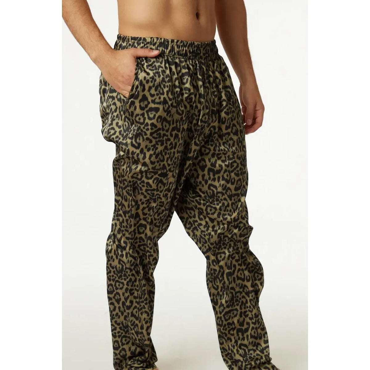 Pure Satin Sand Leopard Pants