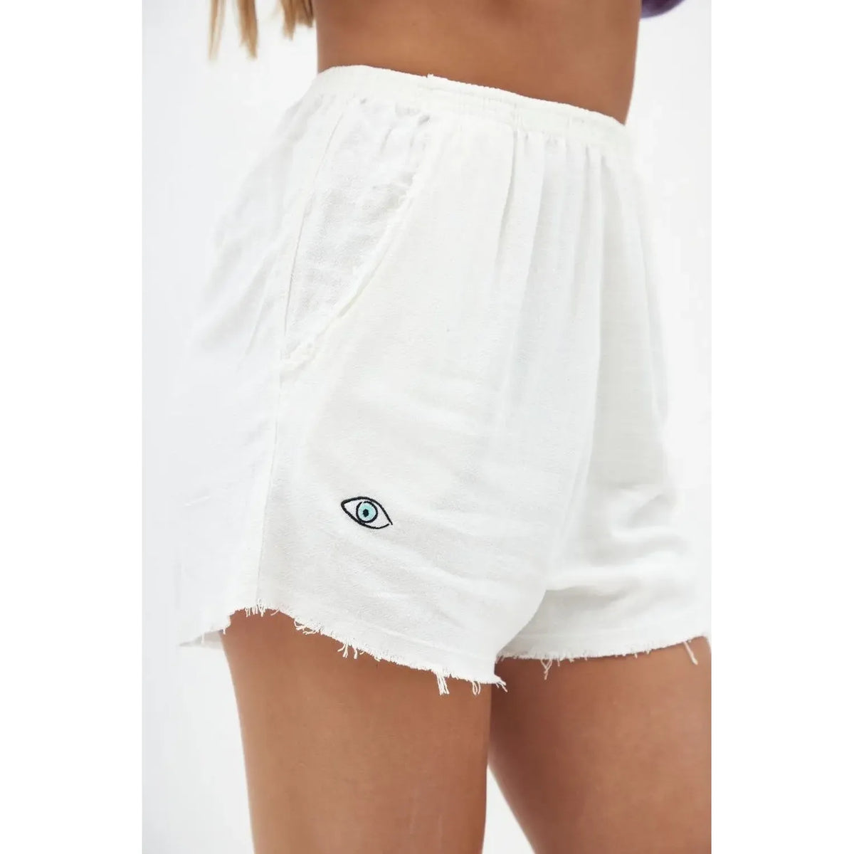 Soft Linen Shorts - White Cream TFU TFU HOME