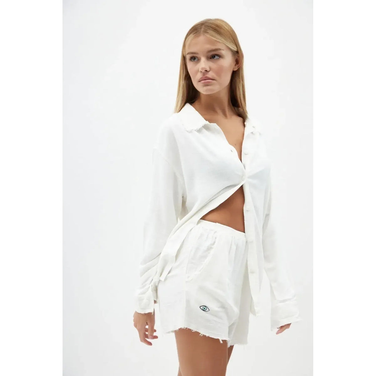 Soft Linen Shorts - White Cream TFU TFU HOME
